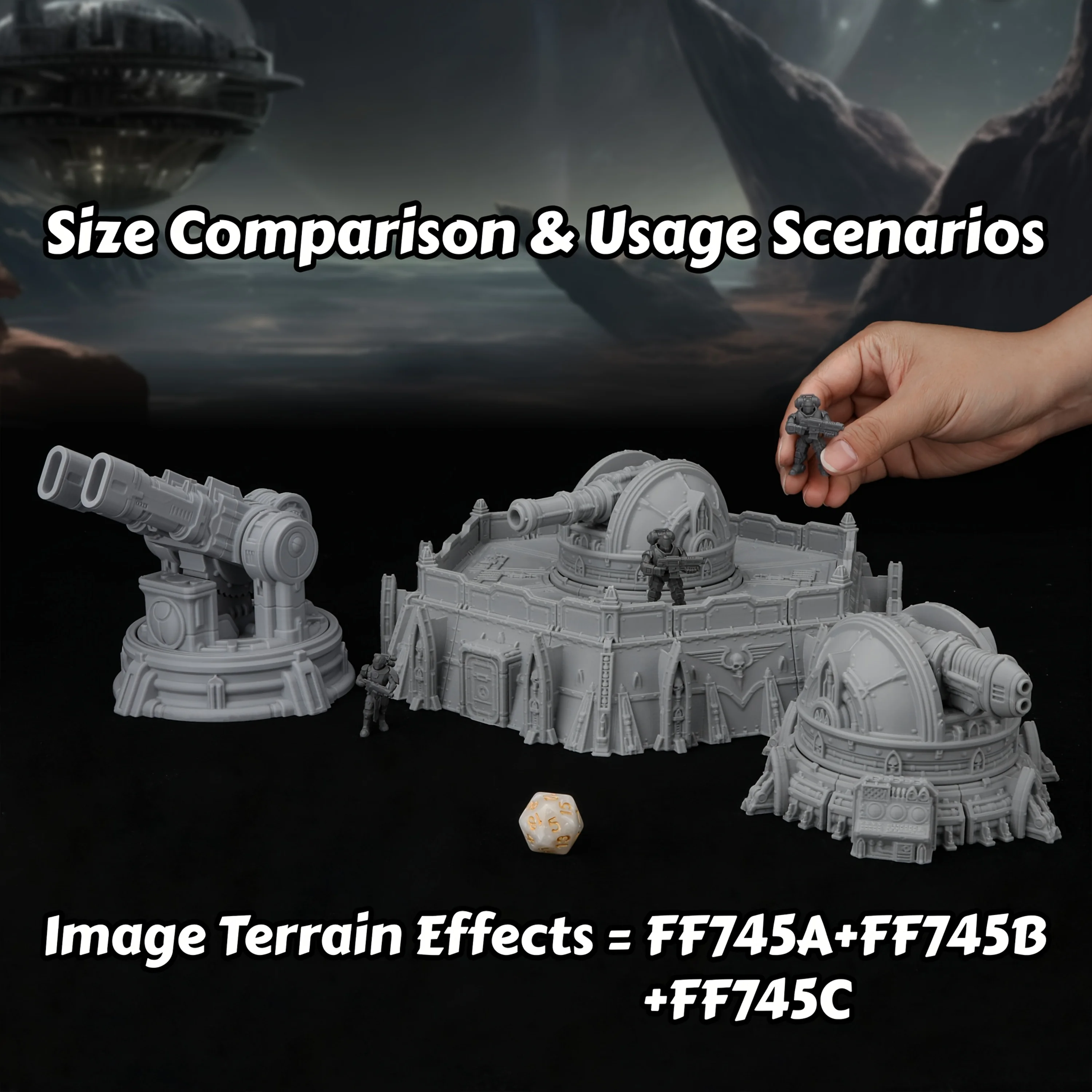 TTRPG Sci-Fi Defense Miniature - Miniature Terrain Set ulasan dan harga