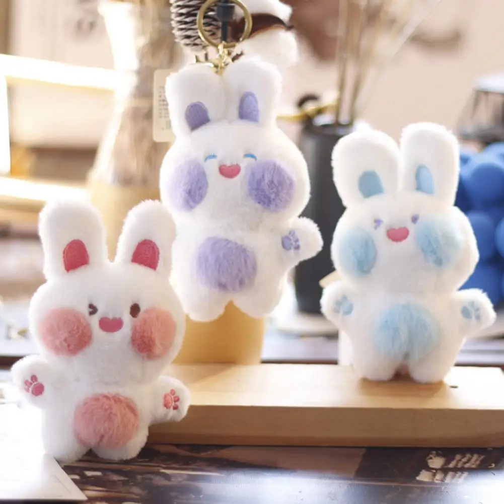 

Fashion Bunny Plush Keychain Filly Filled Rabbit Keychain Soft Stuffed Rabbit Doll Plush Key Bag Pendant Ornament