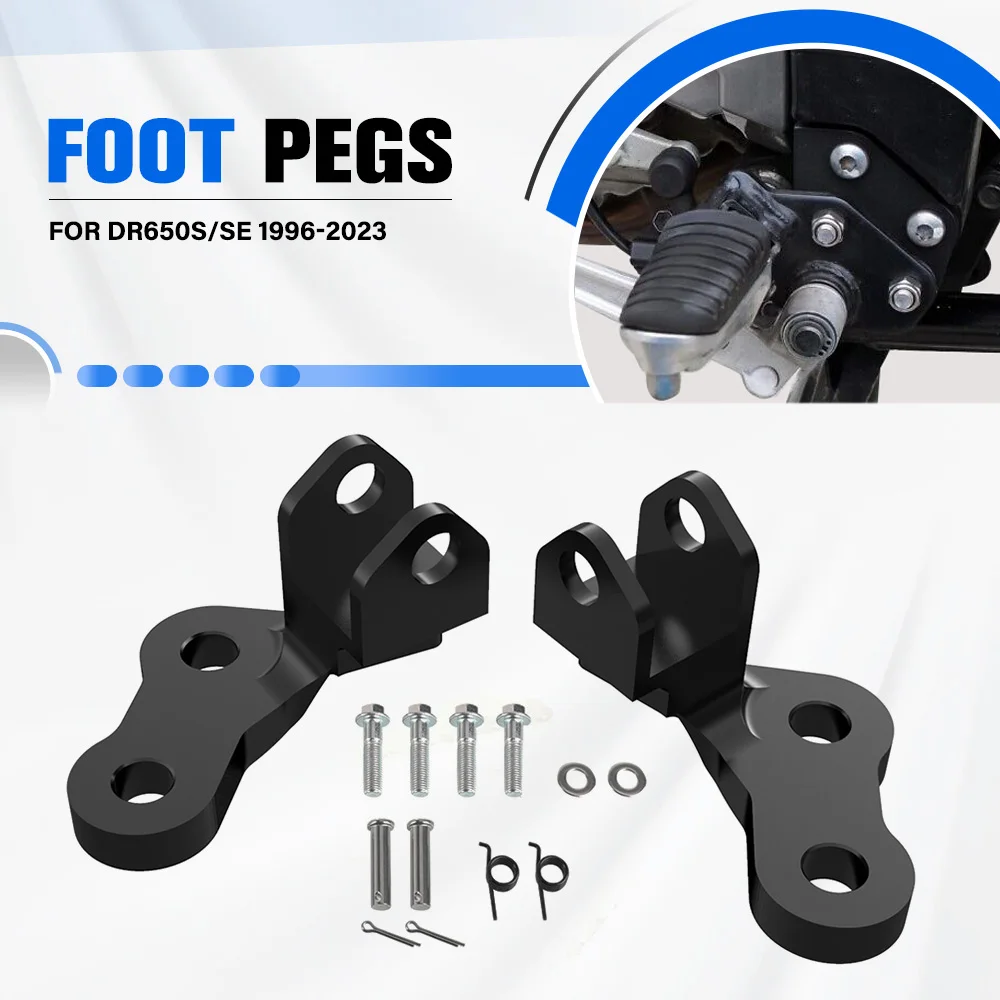 For Suzuki DR650S/SE DR 650 DR-650 DR 650 S/SE 1996-2023 Footpeg Lower Mounts Lowered Footpeg Kit Brackets Footpeg Lowered Kit