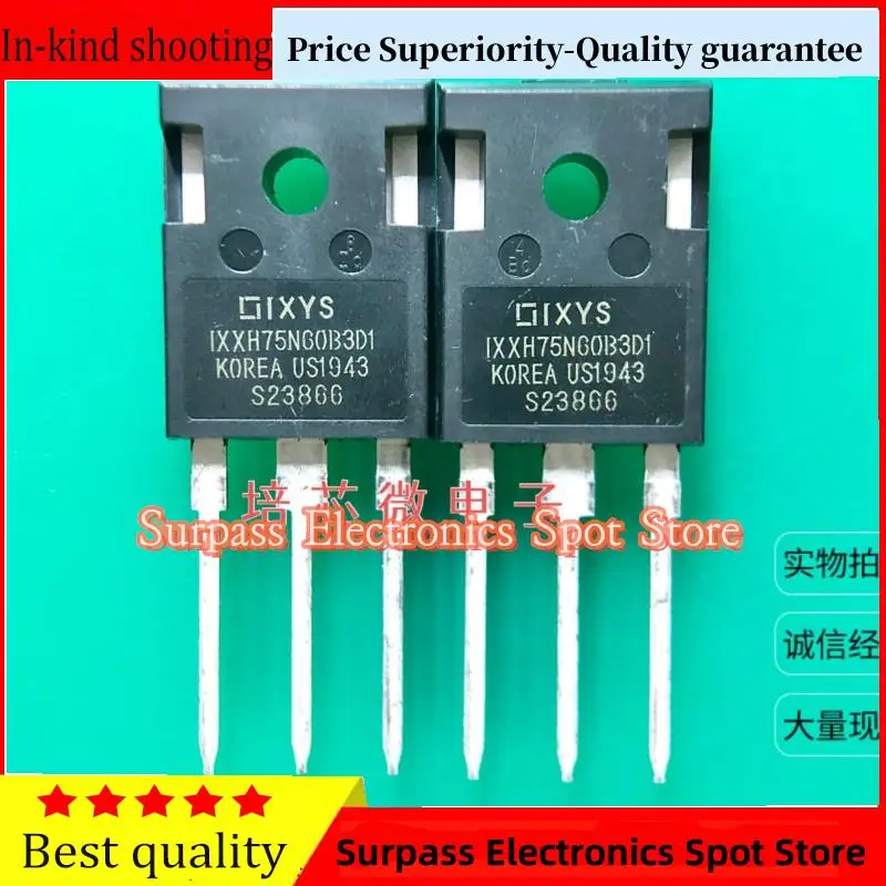 10PCS-100PCS  IXXH75N60B3D1  IGBT 600V 75A  Price Superiority-Quality guarantee