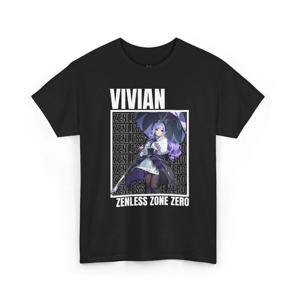 Vivian Zenless Zone Zero Unisex Shirt Anime Graphic Tee ZZZ Game Merch Woman Man Summer Cotton Graphic T Shirts Adult