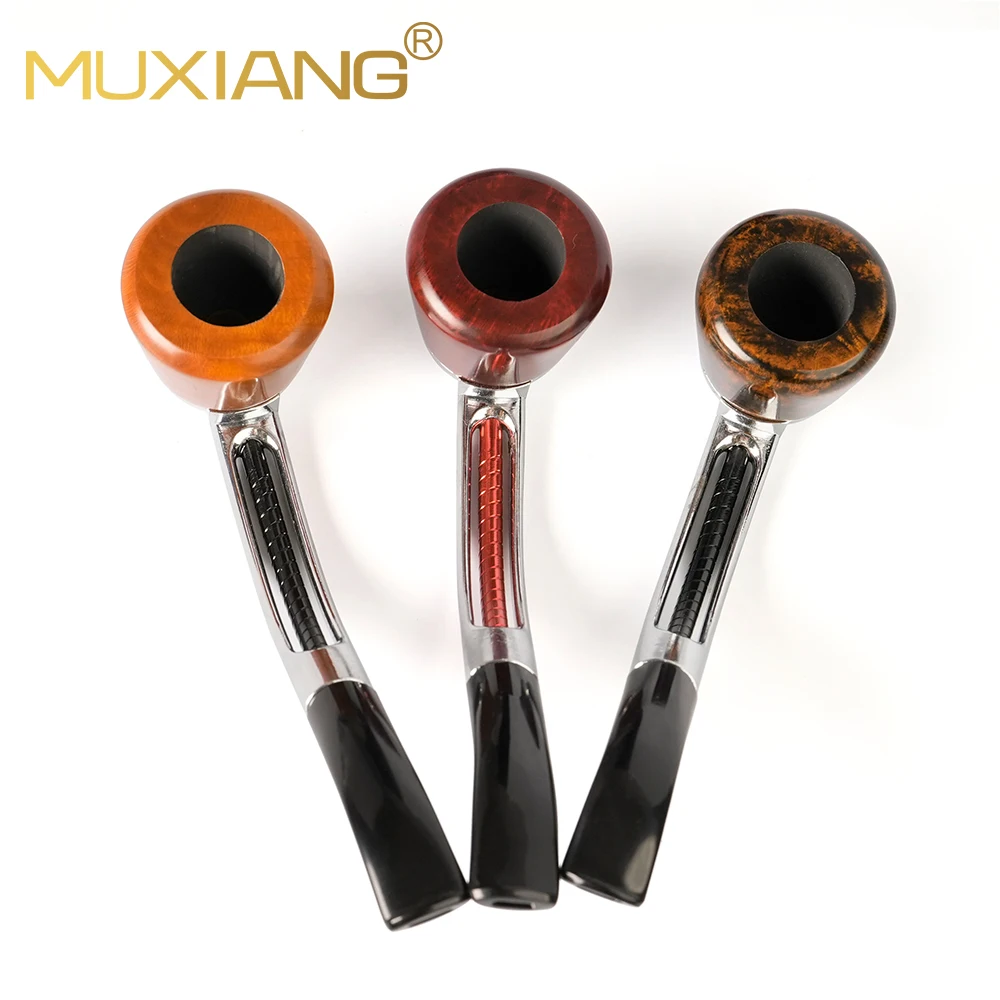 System tobacco pipe, removable bowl, briar bowl, 3mm pipe channel, metal handle, curved handle acrylic pipe mouth, Father's Day