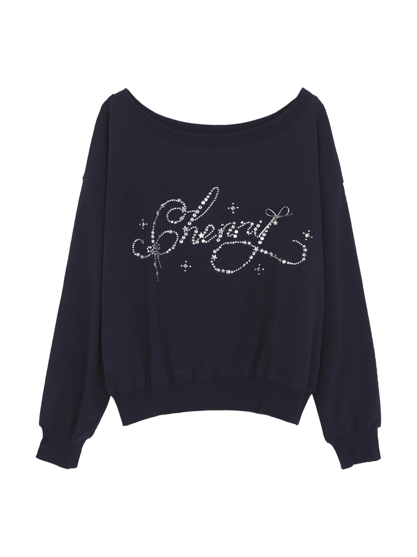 Czerwona bluza Celebri Jaet damska nowość 2025 oversize amerykański styl bez kaptura odkryte ramiona długi rękaw bawełna poliester