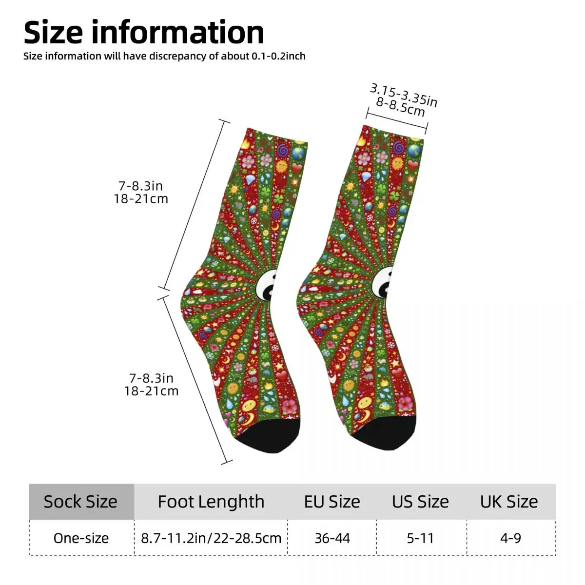 Yin And Yang Sock Printed Man Polyester