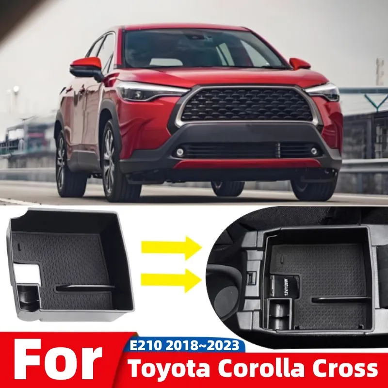

For Toyota Corolla Cross E210 2018 2019 2020 2021~2023 Car Center Central Tray Armrest Sundries Storage Box Interior Accessories
