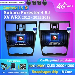 Android 15 Carplay Car Radio Multimedia Player For Subaru Forester 4 SJ XV WRX 2012- 2015 2018 Autoradio GPS Stereo Head Unit