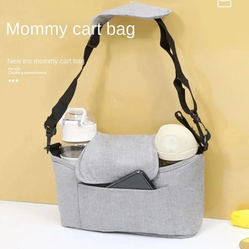 Sac à langer de grande capacité pour poussette de bébé, porte-gobelet, biSantos, accessoires de poussette