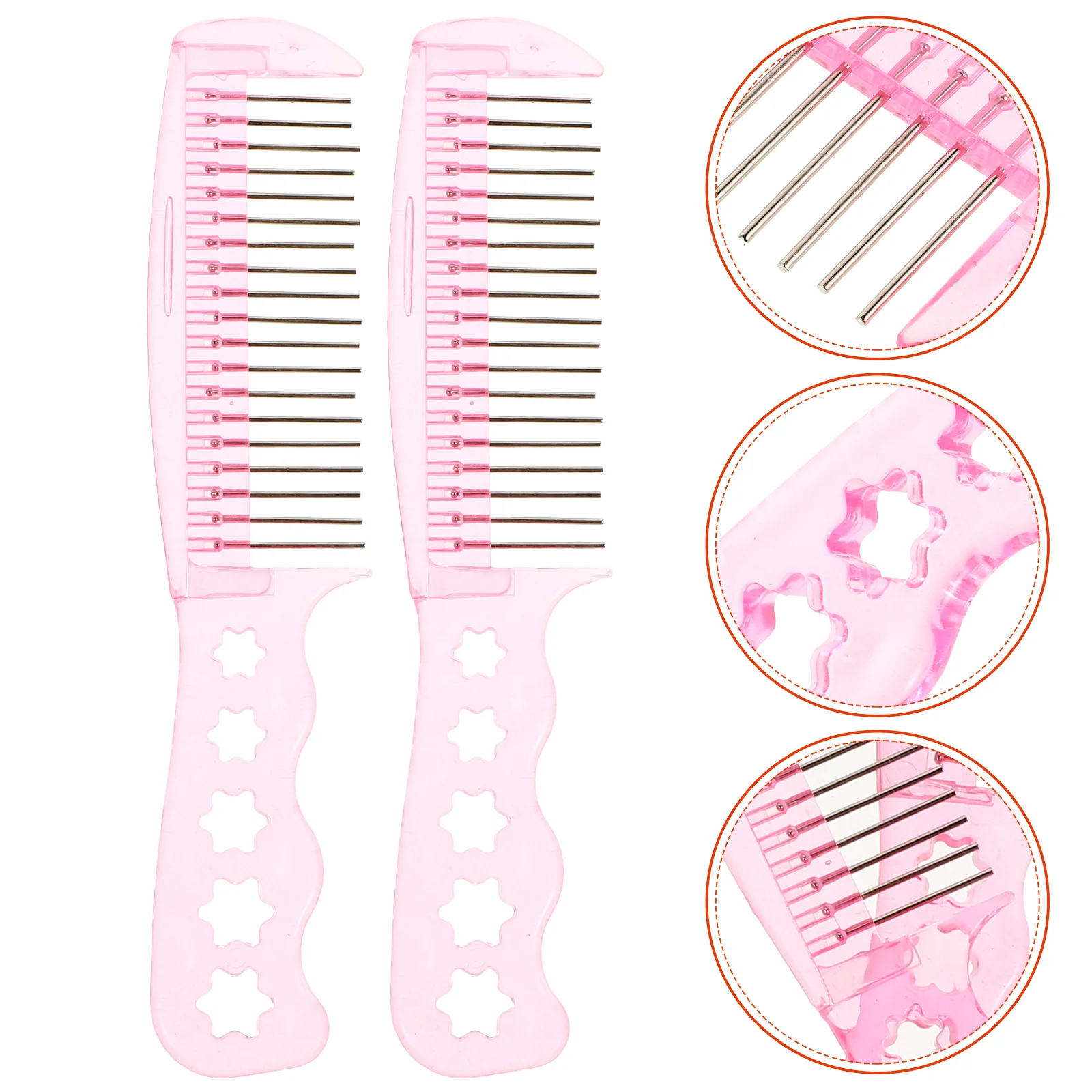 5 Pcs Comb Hair Combs Bjd Barber Synthetic Brush Plastic Teasing for Fine Pintail