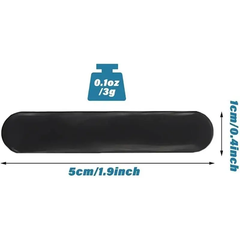 10Pcs Universal Racquet Weight Block Pickleball Lead Tape Black Silver Self-adhesive Golf Club Weighted Lead Sheet