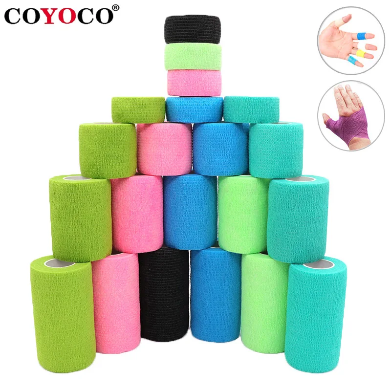 4.8m Sports Color Bandage Wraps Athletic Tape Motorcycle Elastoplast Women Fashion Finger Knee Tape Finger Tape Dropshipping