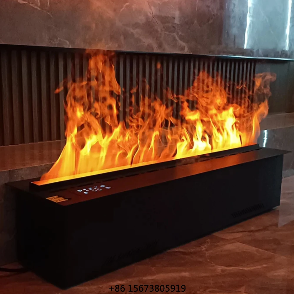 

Электрический камин Eco 3D с эффектом водяного пара, энергосберегающий, реалистичный эффект пламени, управление через приложение и пульт ДУ, внутренний блок