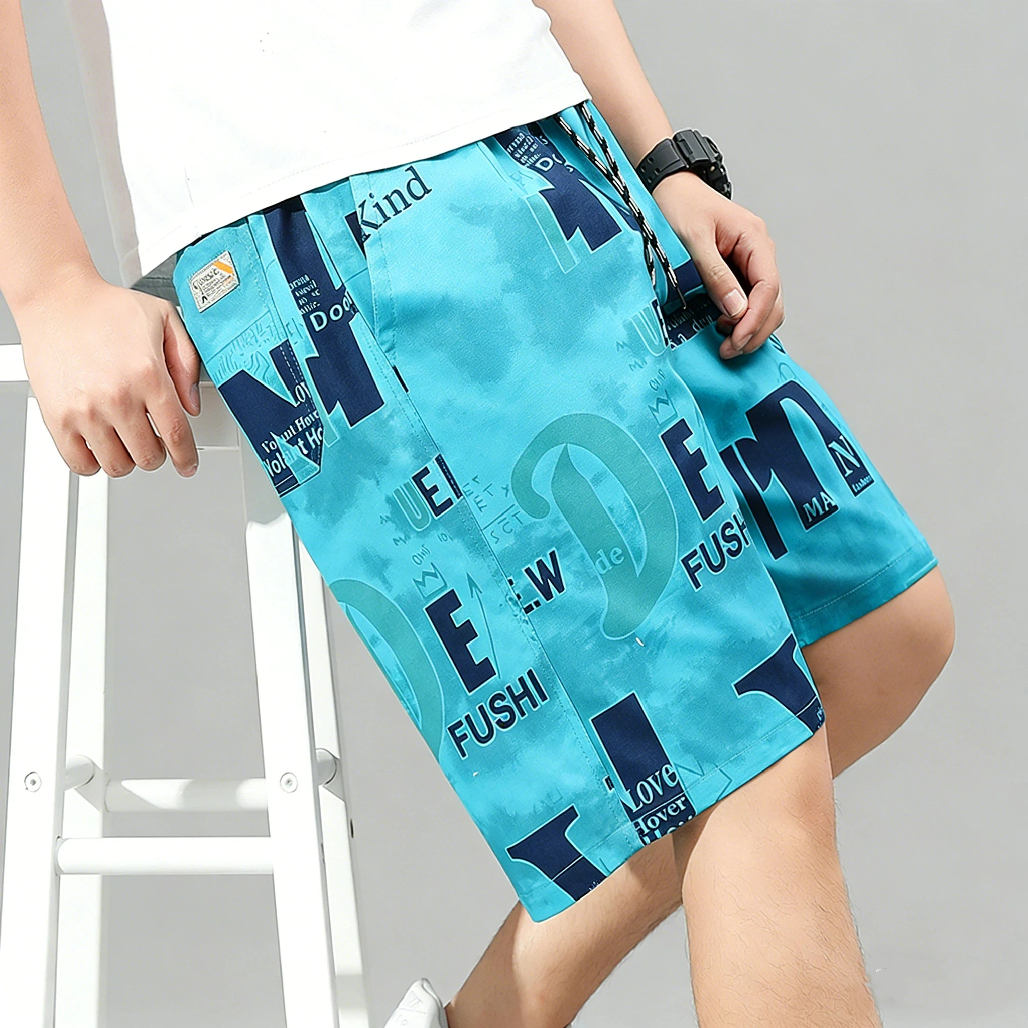 

Men's Breathable Shorts Summer Loose Fit Casual Beach Cargo Pants Lightweight Straight Leg Pants for Teenagers Fashion Shorts