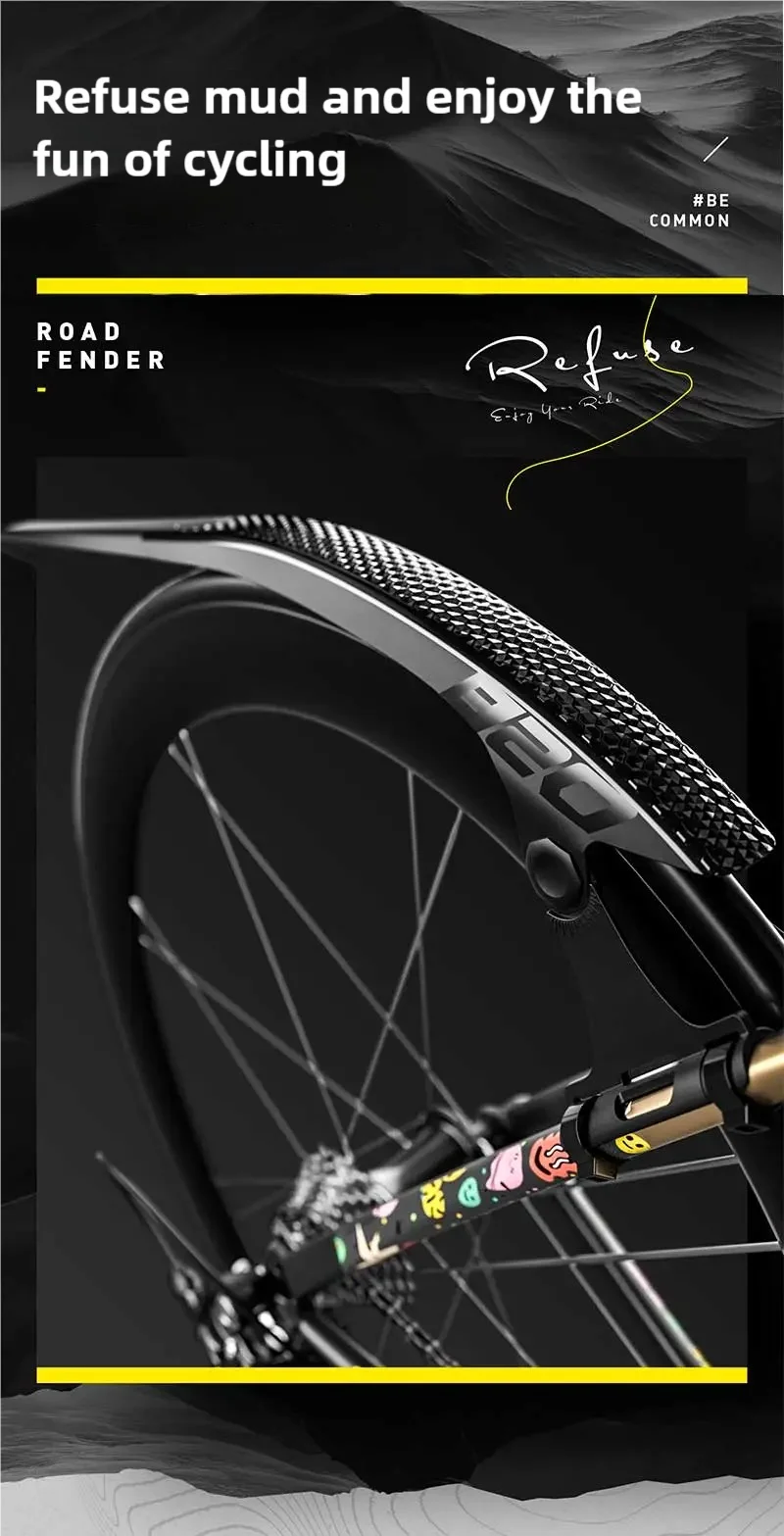 ENLEE Fahrrad Kotflügel Melone Fahrrad Schaber Kies Flacher Griff Schlamm Fliesen Wasser Barriere Einstellbar Erweitern Outdoor Regen Barriere – Detail 1