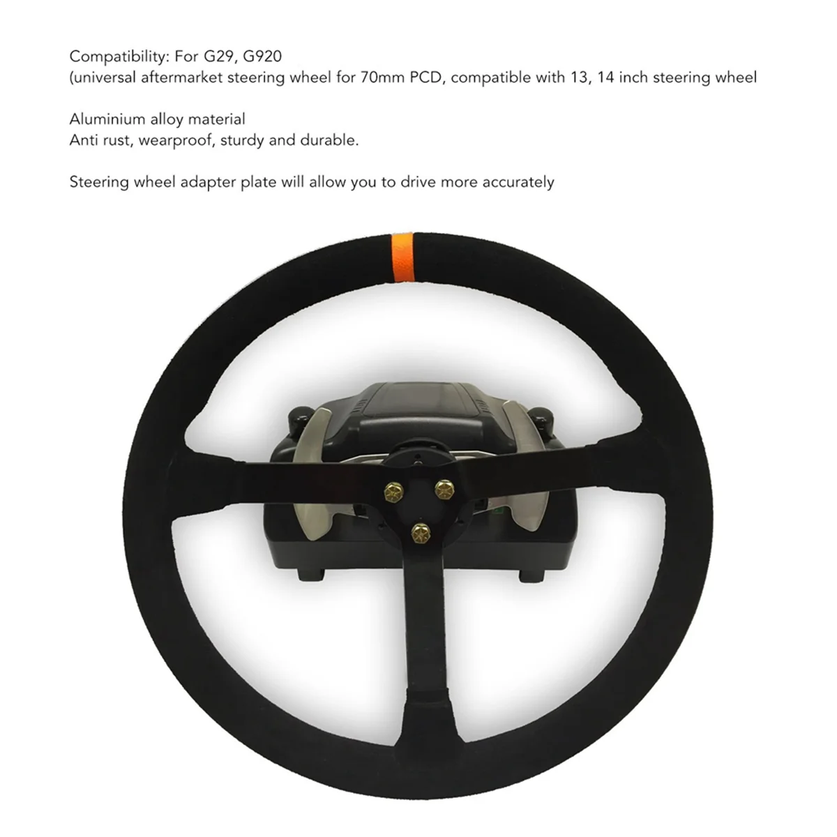 Popular_Aluminum 70MM Steering Wheel Adapter for Logitech G29 G920 13/14inch
