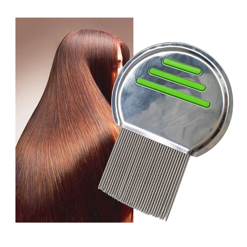 1pcs High Quality Terminator Lice Comb Nit Free Kids Hair Rid Headlice Stainless Steel Metal Teeth Remove Nit Brush Free Ship