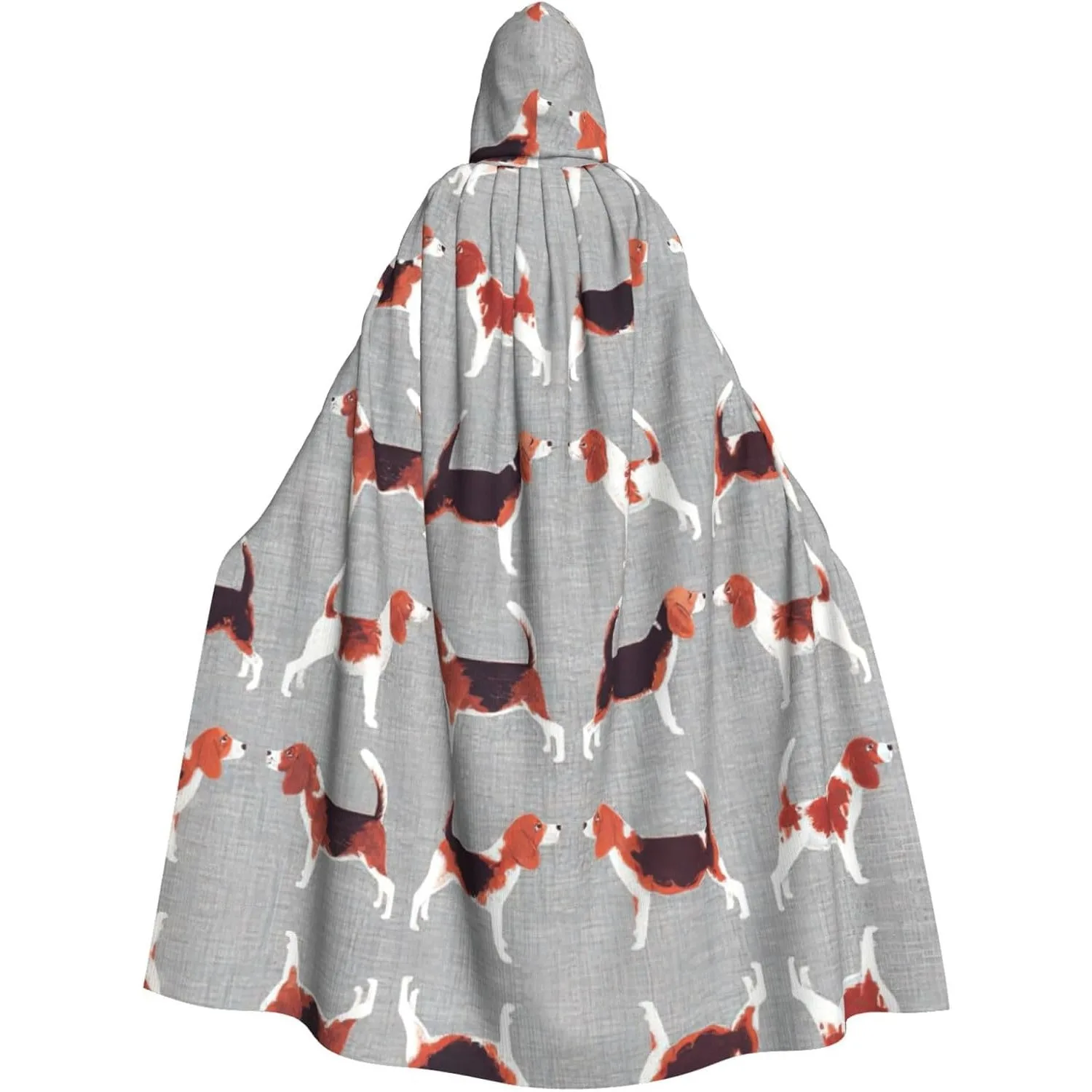 

Накидка с капюшоном для взрослых с рисунком бигля, карнавальная праздничная накидка, халат для косплея, костюм для вечеринки, готический карнавал