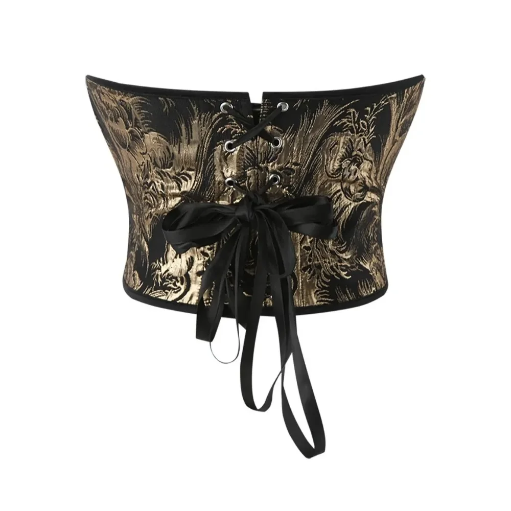 المرأة مشد المحاصيل الأعلى الدانتيل يصل الديباج overالصدر المشدات محدد شكل الجسم الملابس الداخلية مثير امرأة رفع المشدية