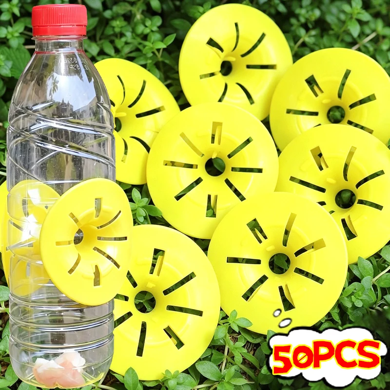 5/50x Reusable Wasp Trap Flying Insects Funnel Plastic Bottle Traps Reusable Cone Shape Hornet Catcher Home Garden Supplies