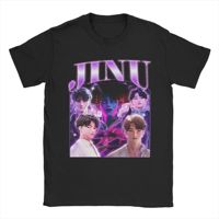 Jinu KPOP Demon Hunters  90s Style T-Shirt Summer T-Shirts Mens Cotton O Neck Plus Size Clothes Short Sleeves Streetwear TOPS