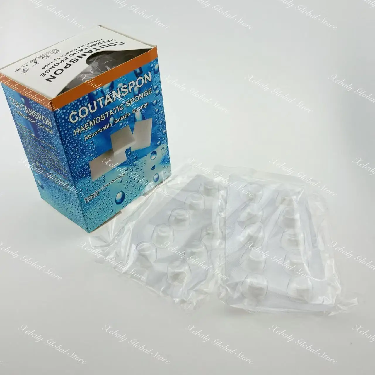 2 x 50pcs/pack Dental Medical Hemostatic Sponge 1x1cm Wound Hemostatic Oral Cotton Roll Dental Clinic Consumables