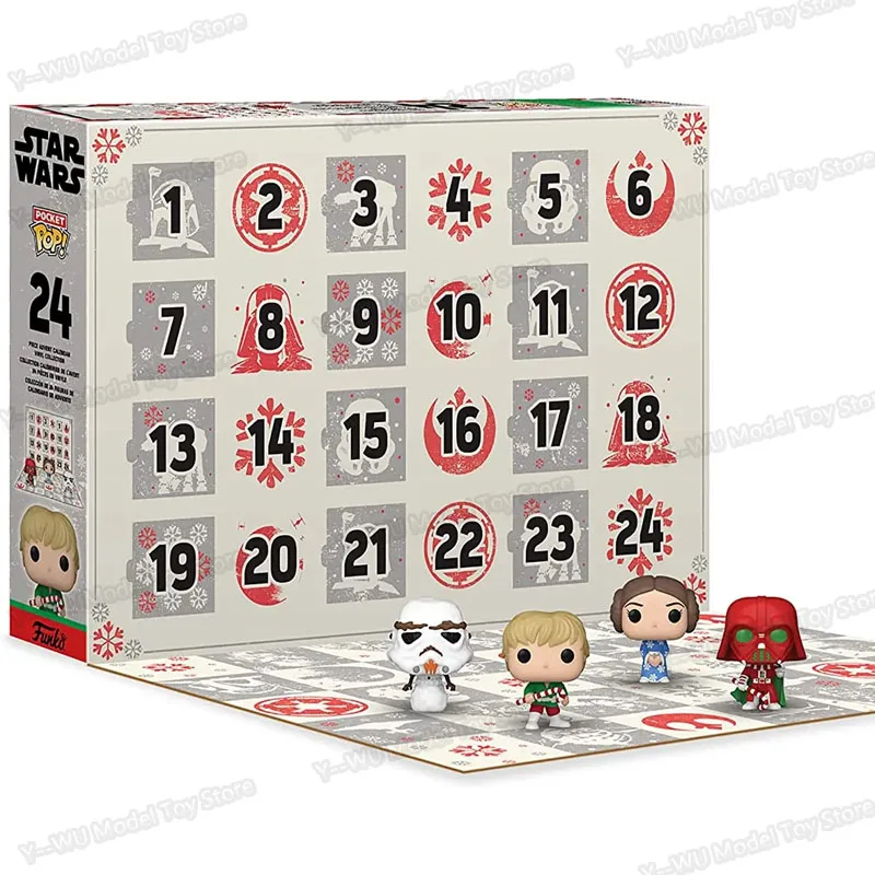 Calendario de Adviento PokéMon Marvels, caja ciega sorpresa, figura de acción de Spider Man, caja de calendario de Star Wars para niños, regalos de navidad