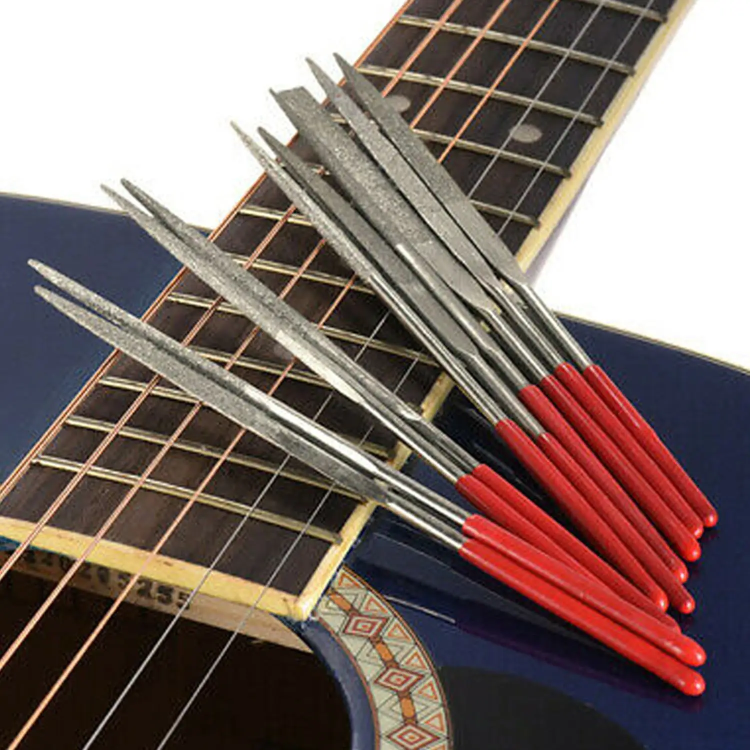 

Напильник для гитары «сделай сам», шлифовальный напильник с гайкой и канавками, инструмент для ремонта гитары, гайка с кончиком пальца, шлифовка ладов