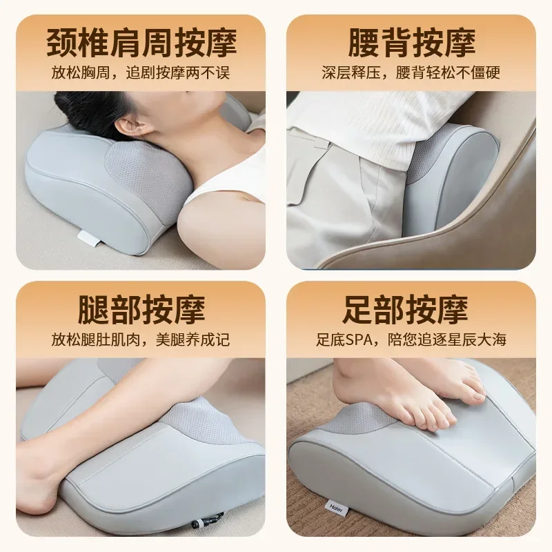 Cervical Spine Massage Pillow Electric Shoulder and Neck Massager Car Home Cushion Leg Waist Massager with Heated Plug-in Model