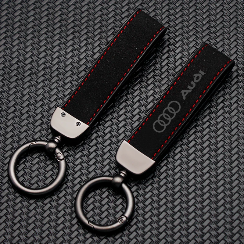 Fur Metal Buckle Car Keychain Suitable For Audi A3 A4 B5 B6 B8 A3 8P 8V 8L A5 A6 C6 C5 A1 A7 A8 Q2 Q3 TT interior accessories