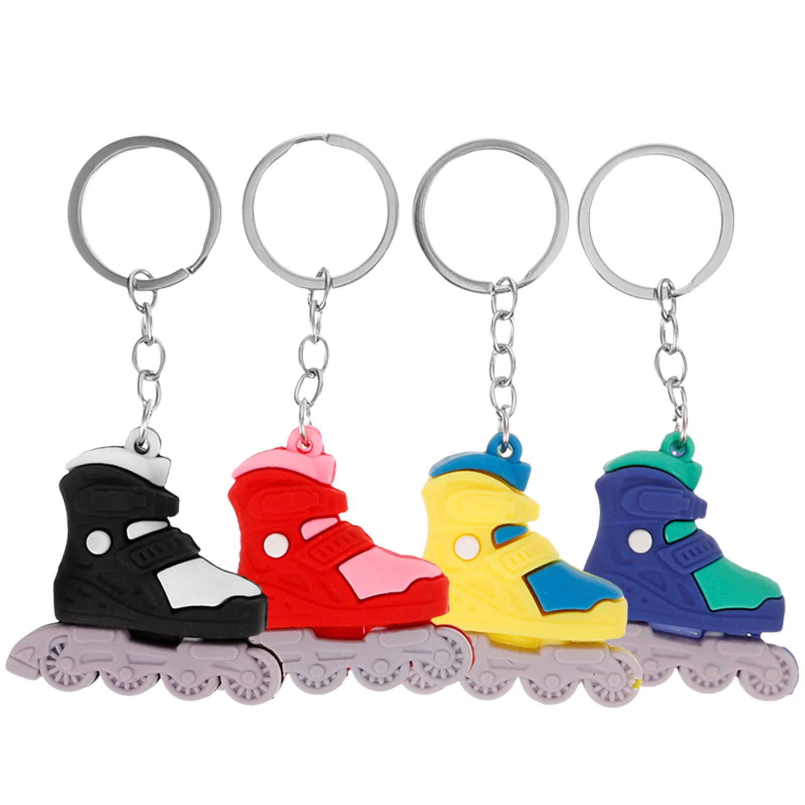 

4pcs Kawaii Keychain Skate Keychain Shaped Pendant Red Black Creative Bag Charm Keychains Decor Gifts