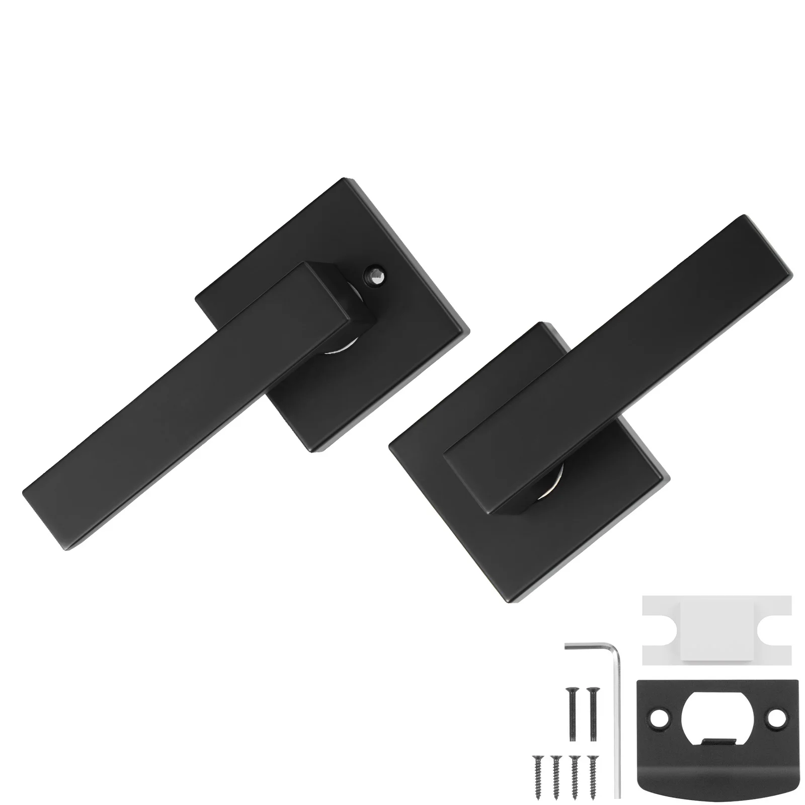 

SucceBuy Passage Door Handle 1 Pack Door Lever Left Right Handing Rotation to OpenInterior to Hallways Closet Meeting Space