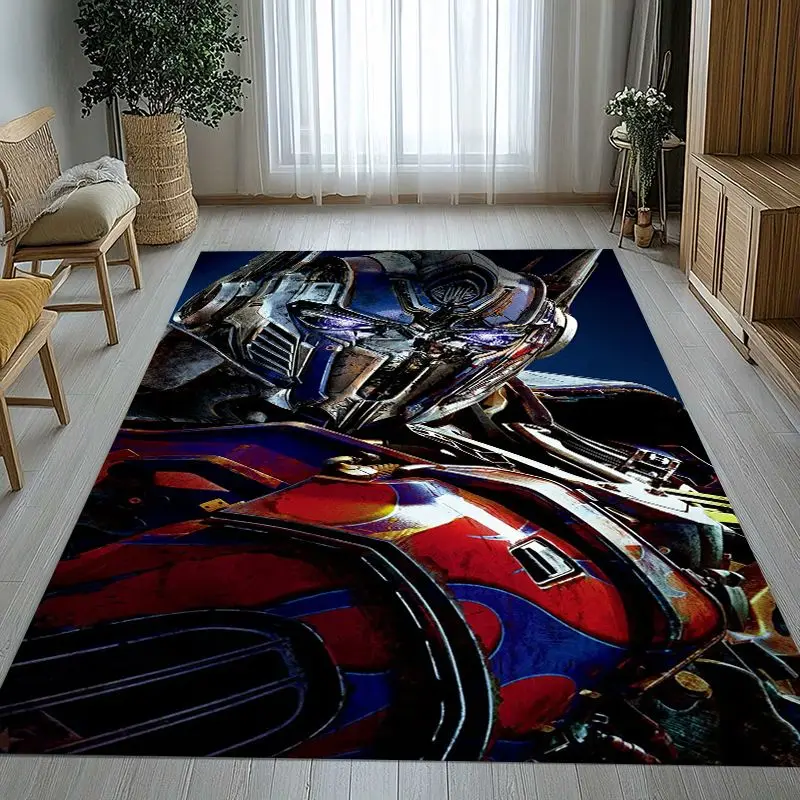 Retro Autobots Transformers Optimus Prime Area Rug,Soft Non-Slip Carpet Mat for Living Room Bedroom,Sofa Floor Rug,Home Decor