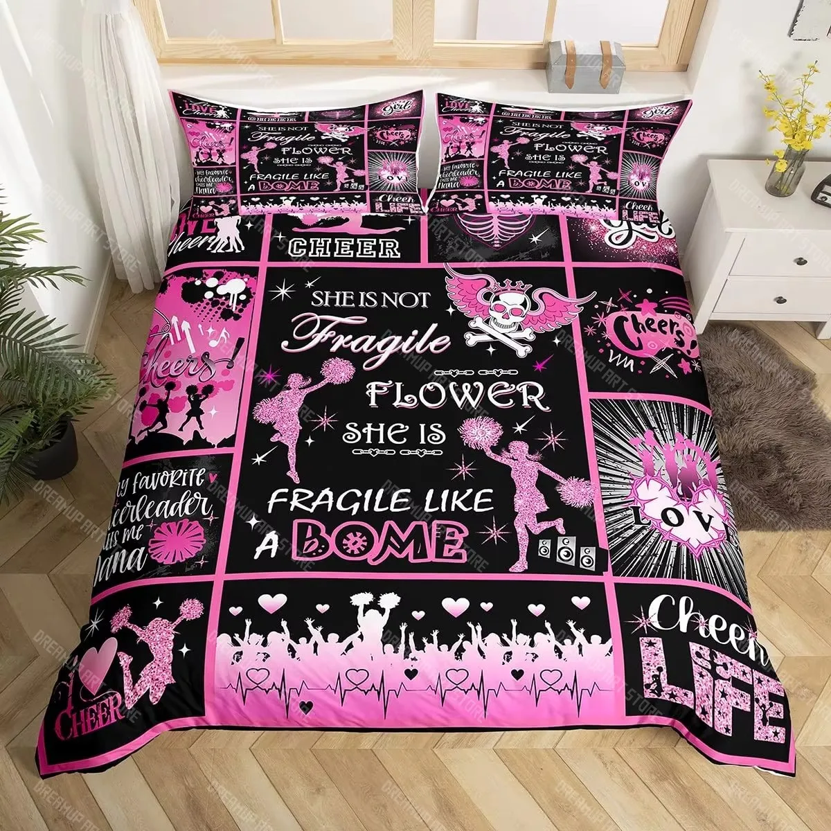 juego-de-funda-nordica-de-animadora-para-amantes-de-la-gimnasia-juego-de-cama-tamano-king-para-ninos-y-ninas-decoracion-de-animadora-vibrante-funda-de-edredon