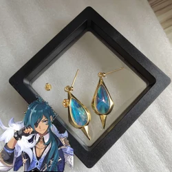 Game Anime Genshin Impact Kaeya 925 Silver Ear Stud Earring Take Photos Props Accessories Cosplay Costume Jewelry Gifts