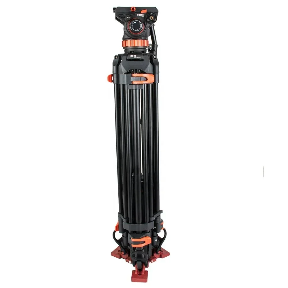 OEM Aluminum Alloy Panoramic Fluid Damping Head Professional Digital Dslr Camera Video Tripod