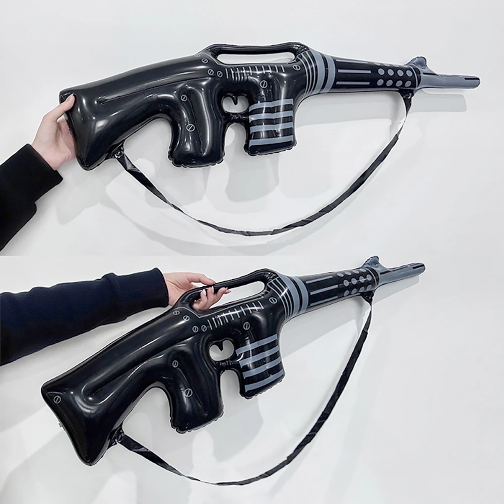 Submetralhadilla inflable de PVC, accesorio de arma de fuego inflable simulada, juego de juguete, regalo de fiesta de cumpleaños y Halloween, 1 ud.