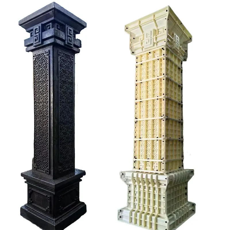Roman column mold Thickened building formwork Full set of square columns European modeling cement column model Gate square shape