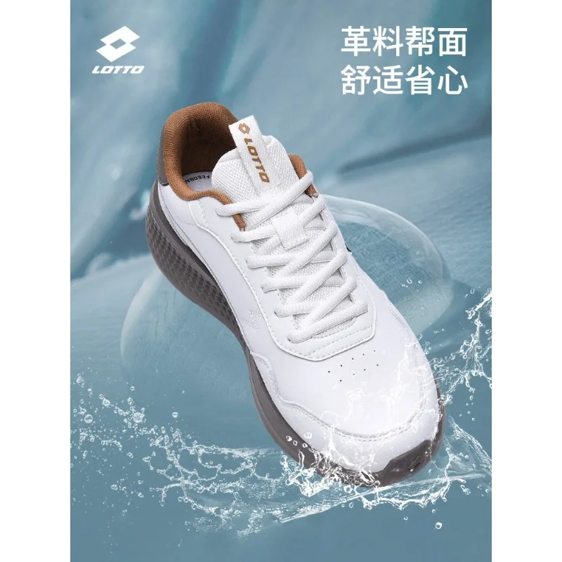 LOTTO Winter Warm Men's Sneakers Women's Casual Shoes Leather Waterproof Sports Shoes Plush Cotton Shoes Non-slip Comfortable