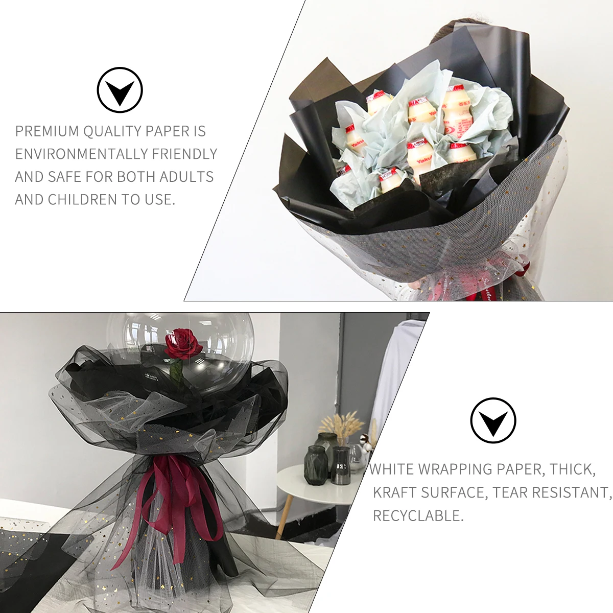 20 個クラフト紙無地包装紙ギフトラップフラワー DIY クラフトプロジェクト結婚式誕生日厚い耐久性のある破れにくい