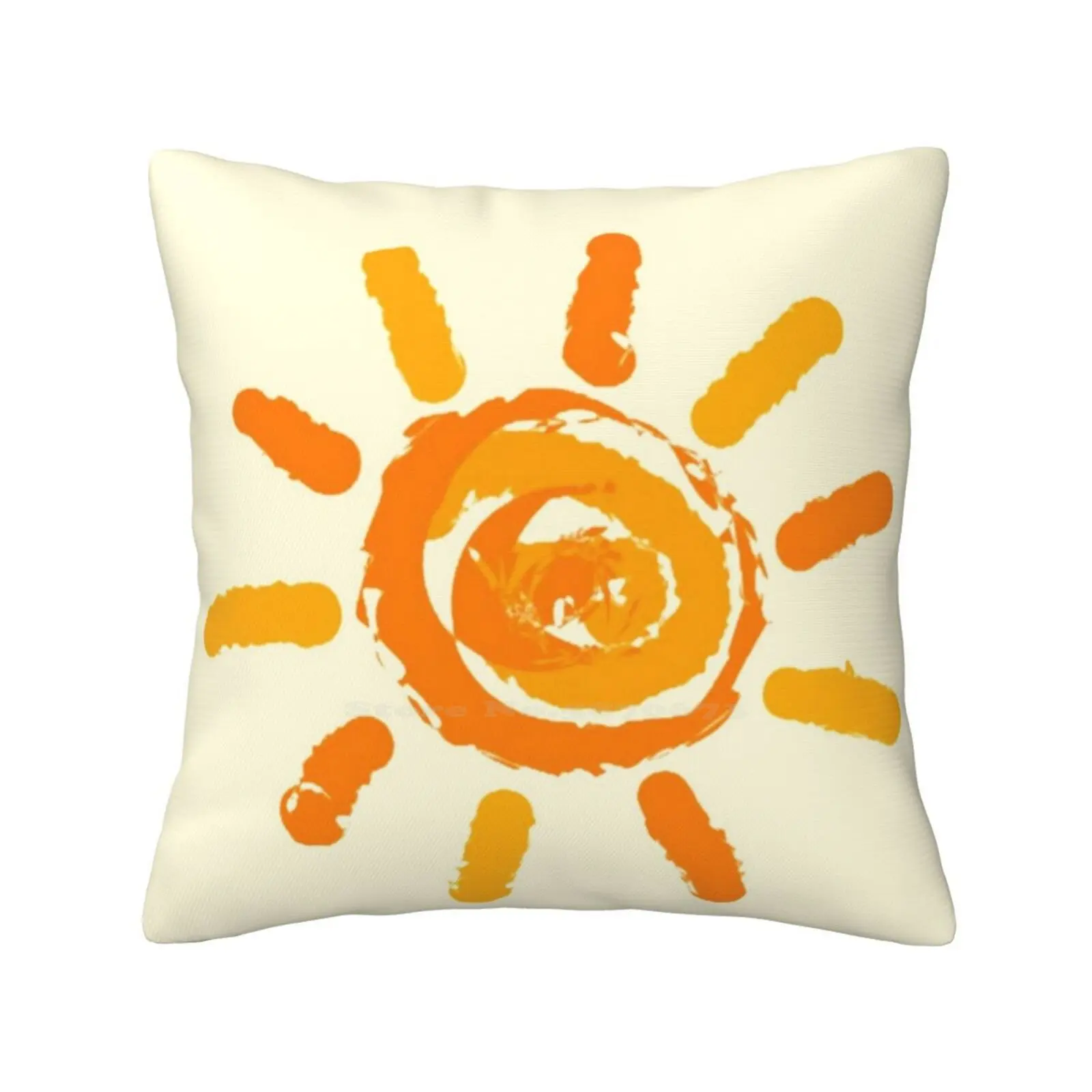 Bright Sun Pillow Cover Hug Pillowcase Bright Sun Sunshine Orange Sun Summer Sunny Hot Fiery Springtime Spring Season Bloom