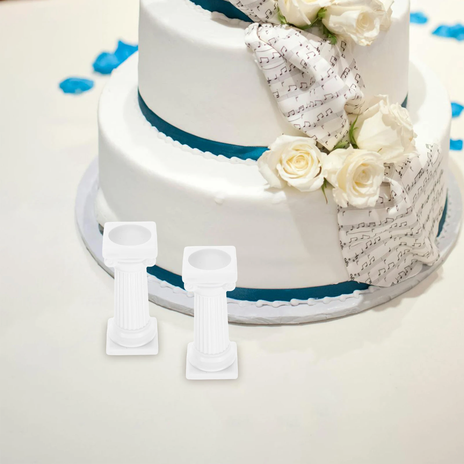 

8 Pcs Cake Support Rod Wedding Stand Stands Decor Supports Tiered for Stacking Roman Column Vintage Display