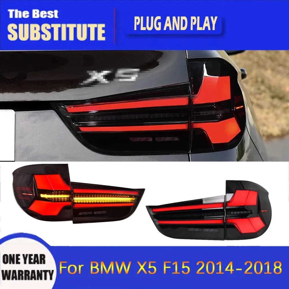 

Автомобильные задние стоп-сигналы для Bmw 2014-2018 X5 F15 12 В, светодиодный проектор, плавный поворотный сигнал, обновление заднего заднего фонаря, автоаксессуары