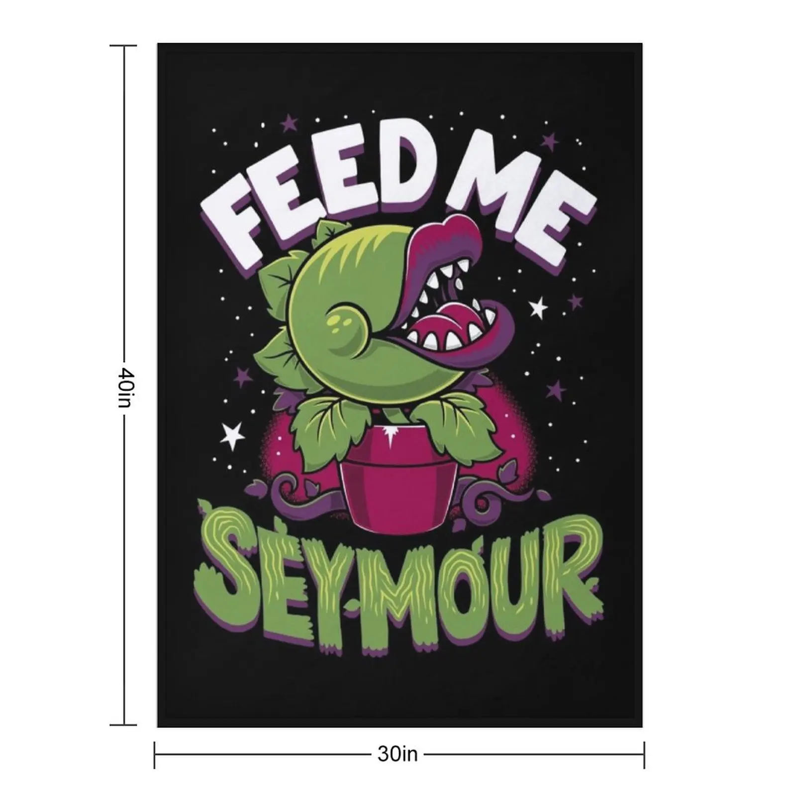 Spooky Horror Feed Me - Creepy Cute Audrey Plant - Horror Musical Throw Blanket Summer Soft Decoratives Bed Fashionable Blankets