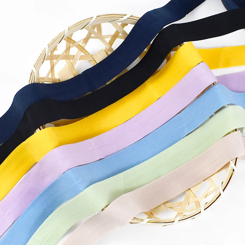 20/50/100 متر 2 سنتيمتر الأربطة المطاطية الملونة أضعاف أكثر من شريط مرن الملابس الداخلية الكتف الصدرية حزام الملابس المطاطية حبل الخياطة اكسسوارات