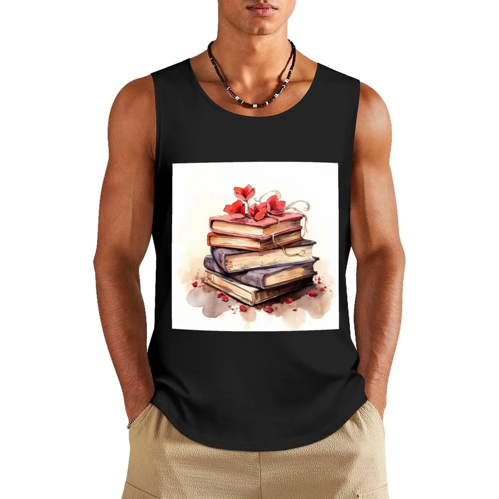 Library Love Tank Top sleeveless t-shirts for men t shirts gym shirts T-shirt men