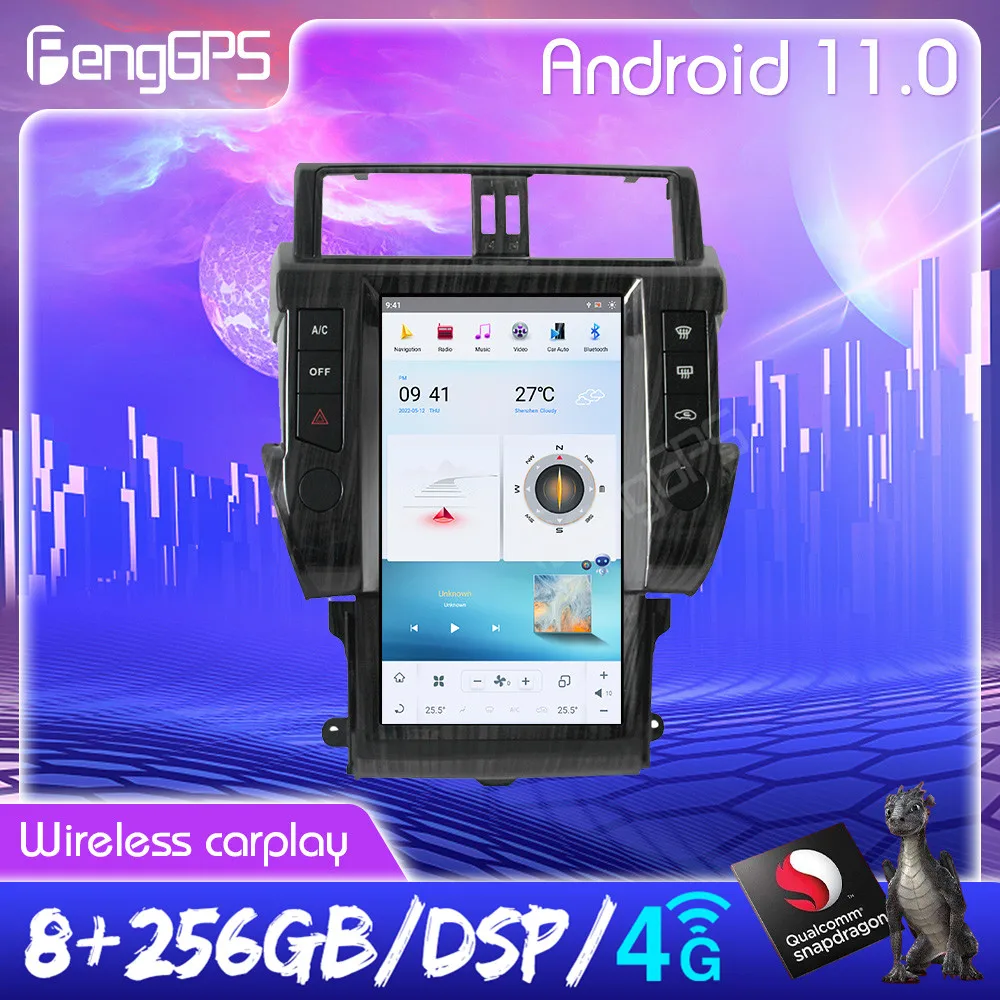 

Сенсорный экран Tesla StyleCar, Радио для Toyota Land Cruiser Prado150 2010-2017, Android Mltimedia Player, GPS-навигация, Carplay, головное устройство