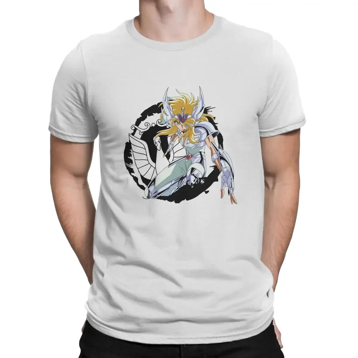 SaintSeiya Diamond Dust Cygnus Tshirt Homme Men's Clothing Polyester T Shirt For Men