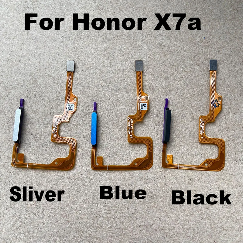 For Huawei Honor X7a Fingerprint Sensor Power Button Flex Cable Touch ID Sensor Home Buttons Smartphone Replacement