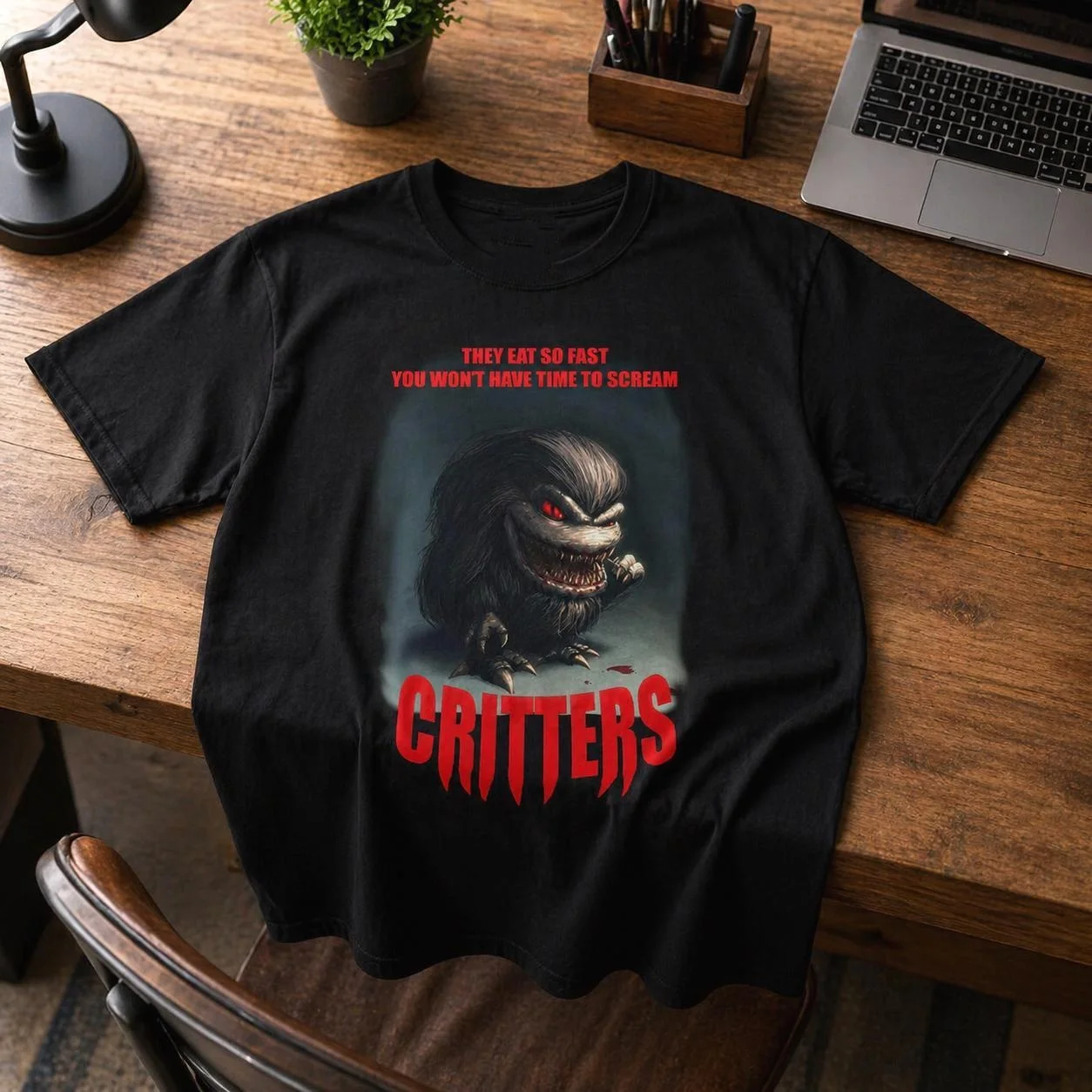 Critters 1986 Movie Retro Sci-Fi Horror Comedy Graphic T-Shirt Cotton Men Women Streetwear Tee