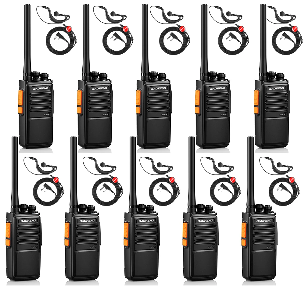 10PCS BF-888S PLUS Walkie Talkie Upgraded Version Two-Way Radio 16CH TYPE-C fast charging PMR446MHz Suitable for self-driving