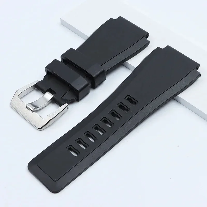 جديد طبيعة الأسود الأزرق المطاط حزام الساعات دبوس مشبك اكسسوارات جرس روس حزام BR01 BR03 22 مللي متر 24 مللي متر في الهواء الطلق معصمه مقاوم للماء